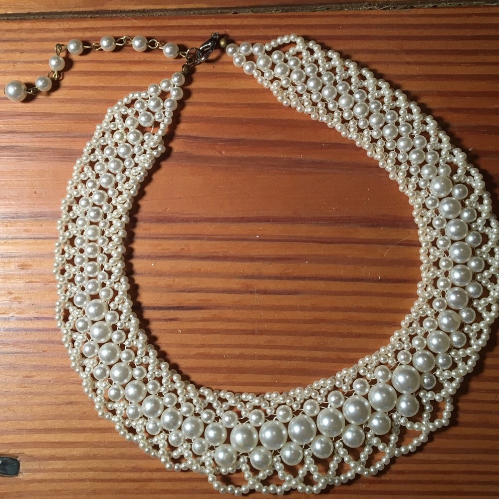 Vintage Pearl Beaded Collar